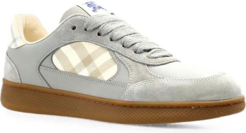 Burberry Sneakers met suède afwerking en geruit vlak Grijs - Foto 3