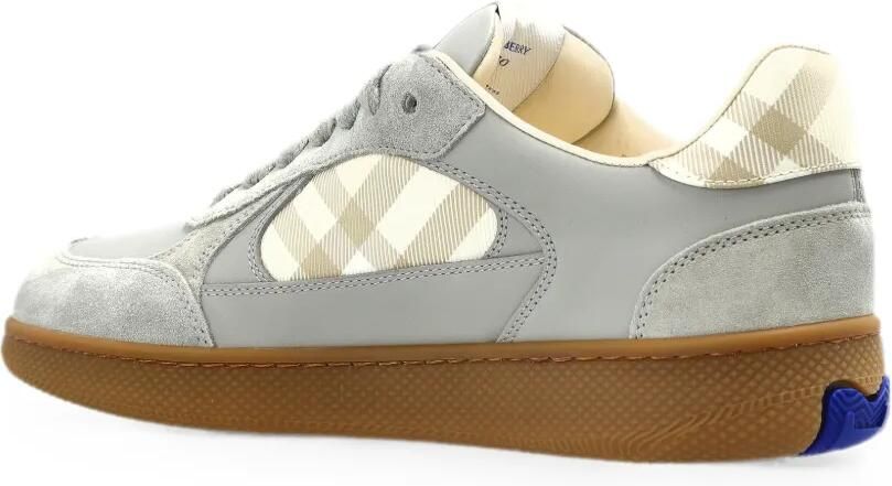 Burberry Sneakers met suède afwerking en geruit vlak Grijs - Foto 2