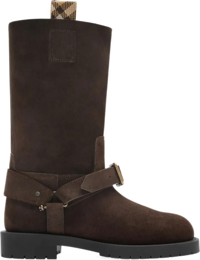 Burberry Soft Saddle low-top leren laarzen Bruin