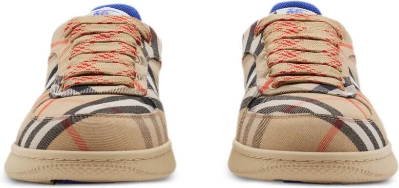Burberry Terrace geruite canvas sneakers Beige - Foto 4