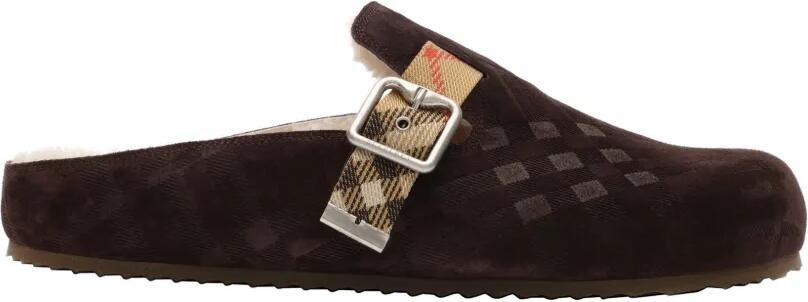 Burberry Urchin geruite lammy klompen Bruin
