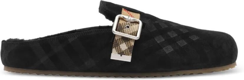 Burberry Urchin geruite lammy klompen Zwart