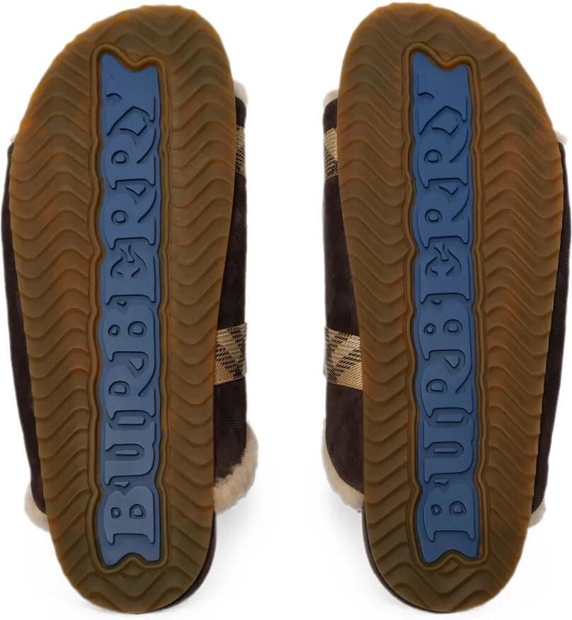 Burberry Urchin lammy geruite sandalen Bruin - Foto 2