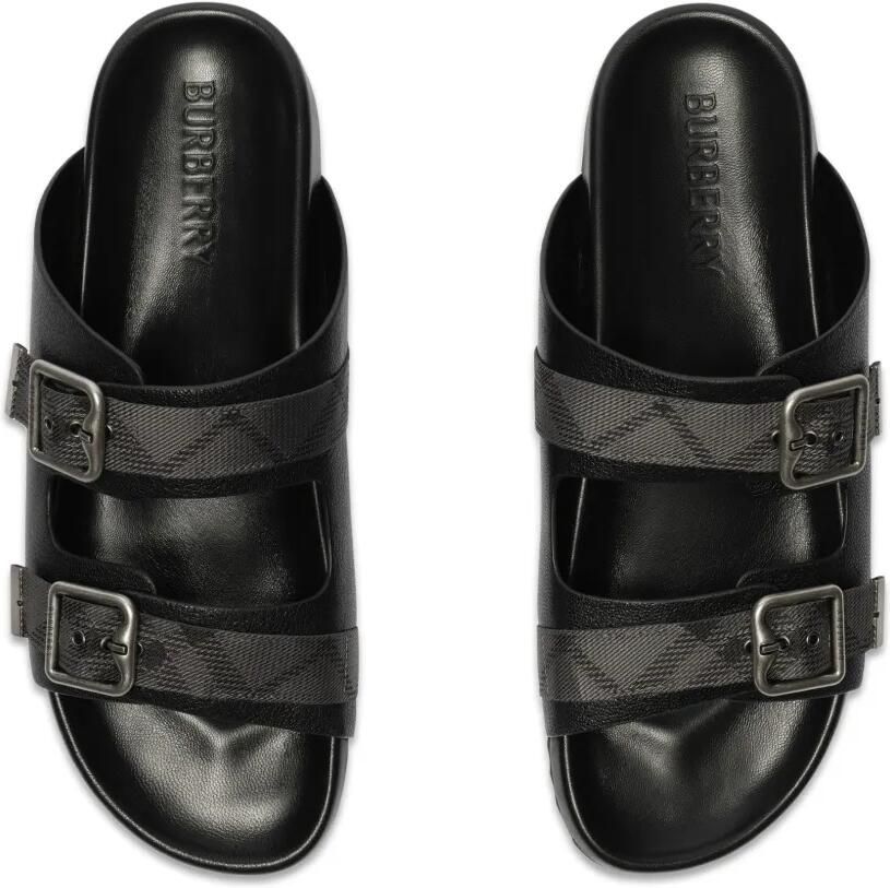 Burberry Urchin leren sandalen Zwart