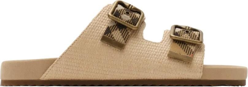Burberry Urchin sandalen met raffia-effect Beige