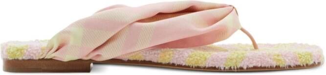 Burberry Geruite sandalen Roze