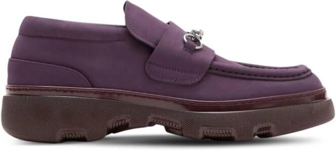 Burberry Creeper Clamp suède loafers Paars