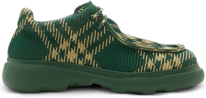 Burberry EKD geruite Derby schoenen Groen