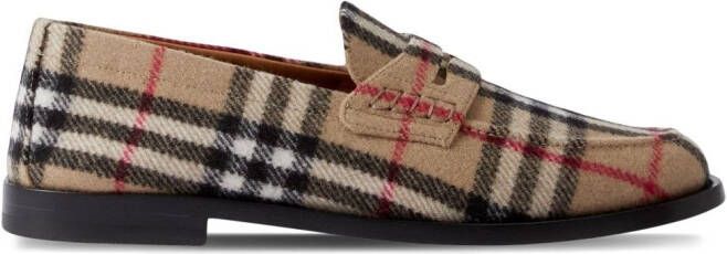 Burberry Geruite loafers Zwart