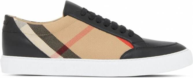 Burberry Geruite sneakers Zwart