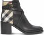 Burberry House Check laarzen met middelhoge hak Zwart - Thumbnail 1