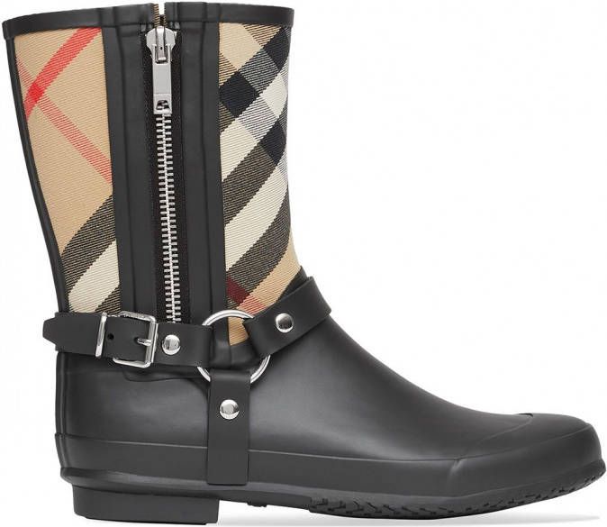 Burberry Geruite regenlaarzen Zwart - Schoenen.nl