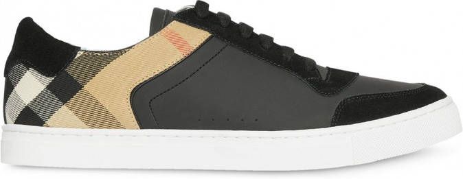 Burberry House geruite sneakers Zwart