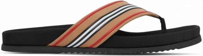 Burberry Icon Stripe teenslippers Beige