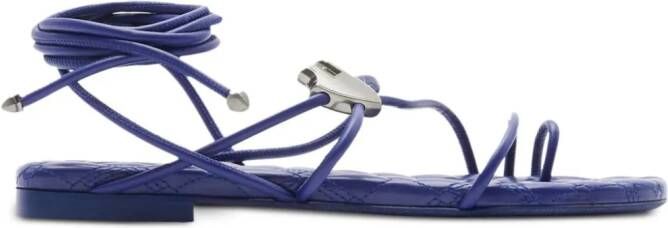Burberry Ivy Shield leren sandalen Blauw