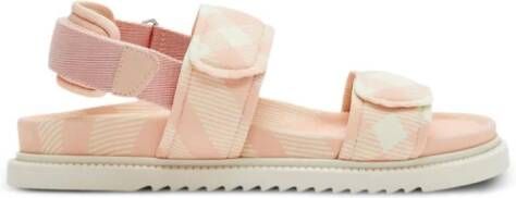 Burberry Kids Geruite sandalen Roze