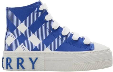 Burberry Kids Geruite sneakers Blauw