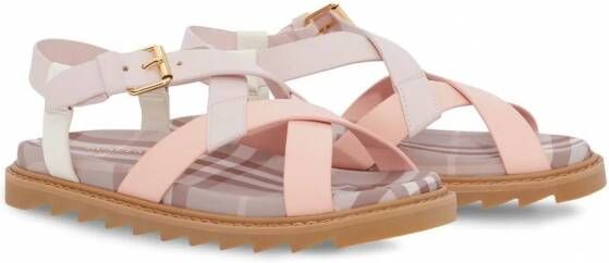 Burberry Kids Sandalen met open neus Roze