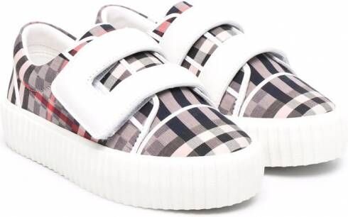 Burberry Kids Sneakers met Vintage check Roze