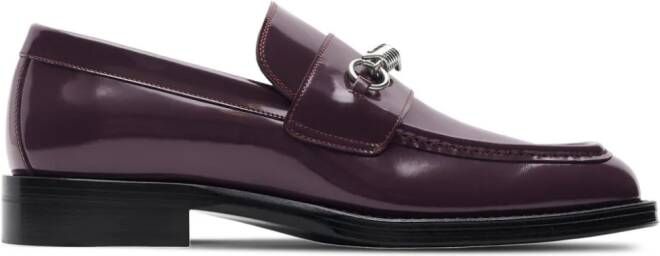 Burberry Leren loafers met prikkeldraad detail Rood
