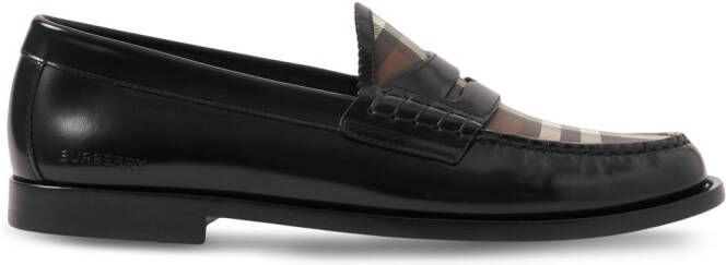 Burberry Loafers met geruit vlak Zwart