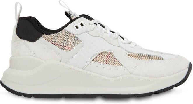 Burberry Geruite low-top sneakers Wit