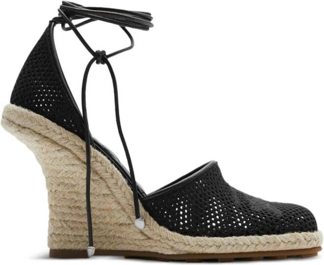 Burberry Mesh Plunge espadrilles met mesh Zwart