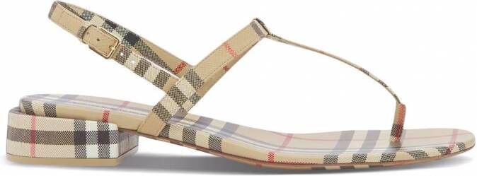 Burberry Sandalen met Vintage check Beige