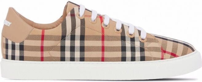 Burberry Sneakers met Vintage check Beige