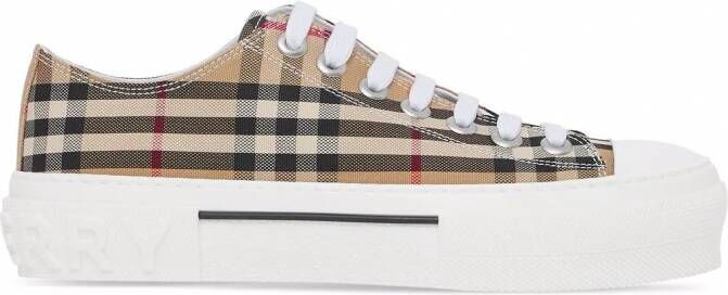 Burberry Vintage check katoenen sneakers Beige