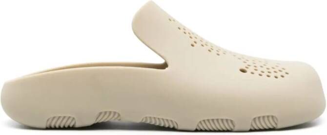 Burberry Stingray perforated clogs Beige