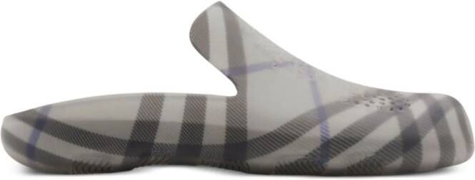 Burberry Stingray slippers met geruite voering Grijs