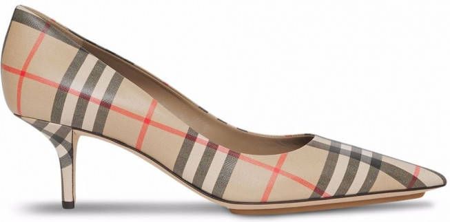 Burberry Pumps met Vintage check patroon Beige