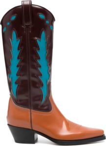 Buttero Leren cowboylaarzen Blauw