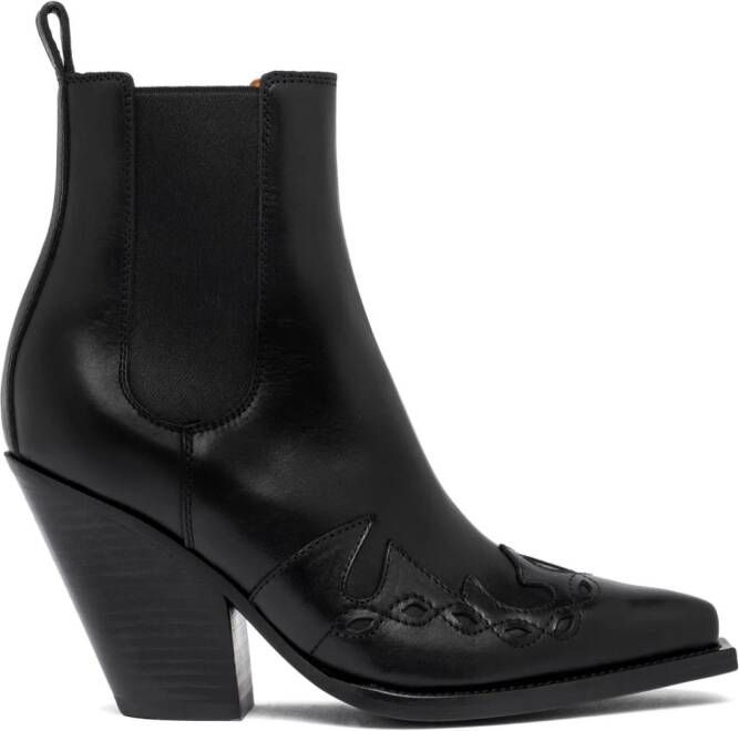 Buttero 90mm leather boots Zwart
