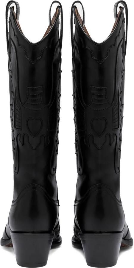 Buttero 60 mm Annie cowboylaarzen met puntige neus Zwart