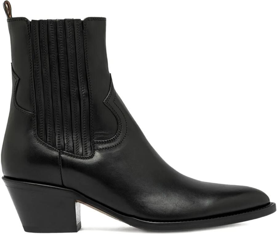 Buttero 60 mm enkellaarzen met elastisch vlak en puntige neus Zwart