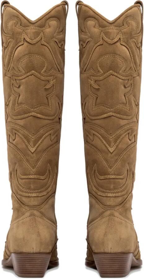 Buttero Laarzen met Western-stijl en reliëf-detail Bruin - Foto 4