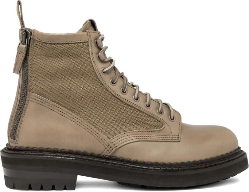 Buttero Leren veterlaarzen Beige