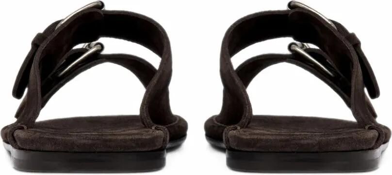 Buttero Sandalen met dubbele bandjes en gespsluiting Bruin - Foto 2