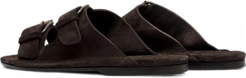 Buttero Sandalen met dubbele bandjes en gespsluiting Bruin - Foto 4