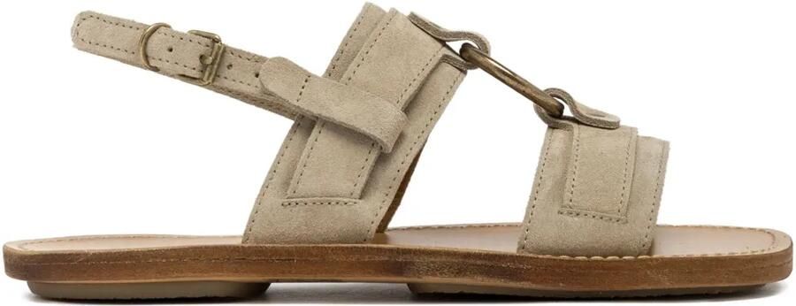 Buttero Sandalen met ringdetail Beige