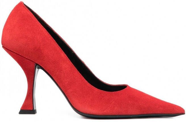 BY FAR Viva pumps met puntige neus Rood