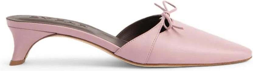 BY FAR Babybow heeled mules Roze