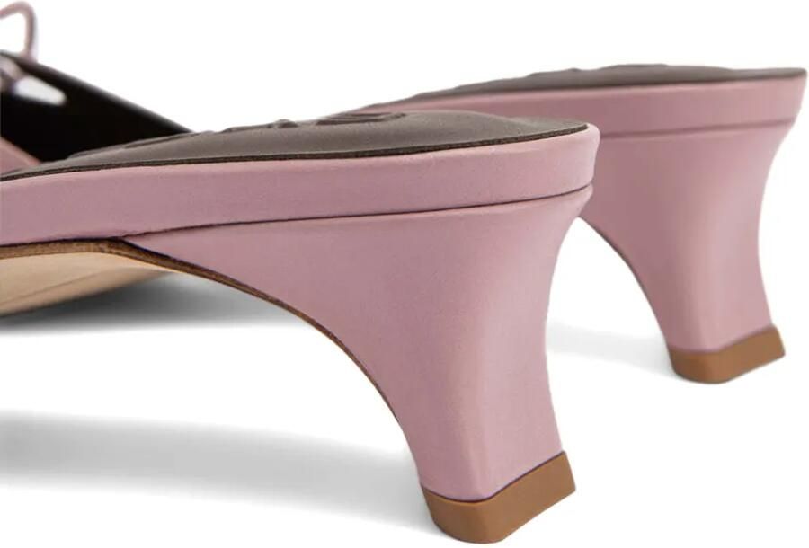 BY FAR Babybow heeled mules Roze - Foto 4