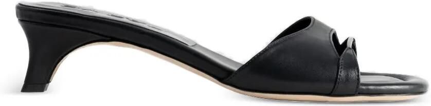 BY FAR Babygirl leren sandalen Zwart
