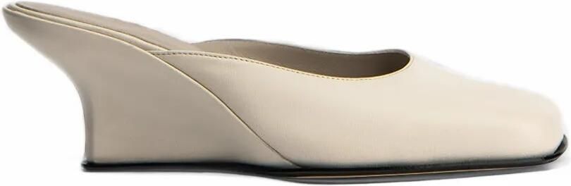 BY FAR Caroo closed-toe wedge mules Wit