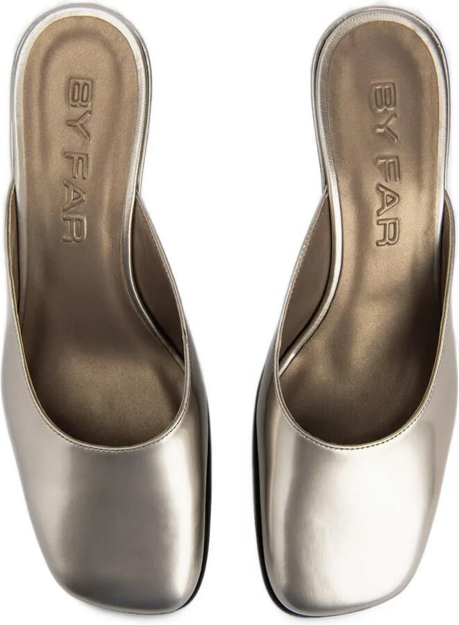 BY FAR Caroo sculpted-wedge mules Zilver - Foto 3