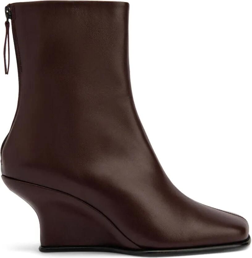 BY FAR Caroo wedge-heel ankle boots Bruin