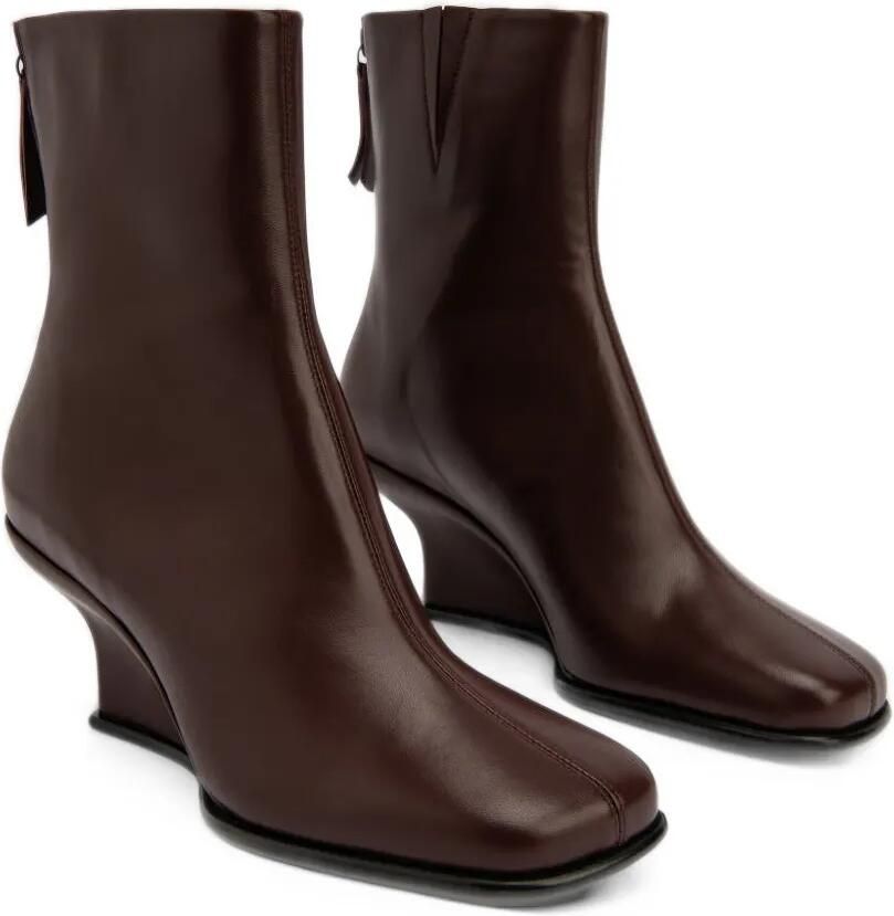 BY FAR Caroo wedge-heel ankle boots Bruin - Foto 2